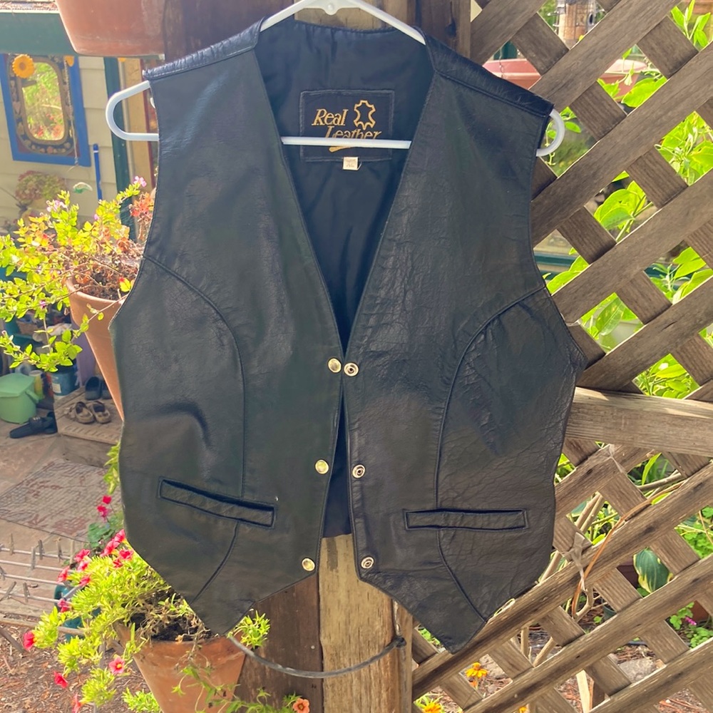 Genuine leather vest